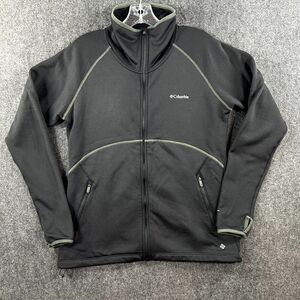 Columbia Benton Springs Jacket Women’s Large Black Fleece Thumb Holes Omni-Wick